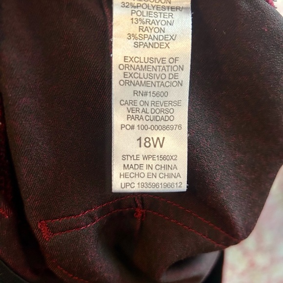Democracy Natalie Ab Solution Colored Jean Burgundy NWOT - Picture 7 of 7